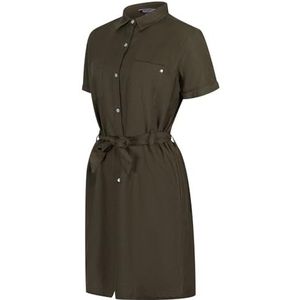 Quinty jurk van coolweave katoen met zakken en heupriem