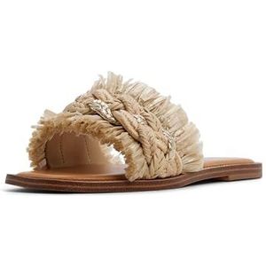 ALDO Women's RATTANA Flat Sandal, Natural, 6.5