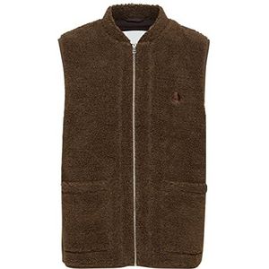 Casual Friday Heren Jonson 0039 Teddy Vest Jas, 1912181/Potting Soil Melange, XL