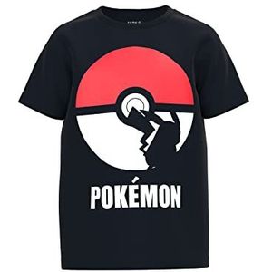 NAME IT Nkmnabel Pokemon Ss Top Noos Bfu T-shirt voor jongens, zwart, 134/140 cm