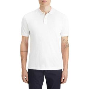 Scotch & Soda Heren Core-Logo Pique Polo Shirt, wit, S