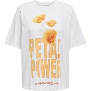 Onlvivvi Life S/S Lovely Top Box JRS, wit (bright white), XL