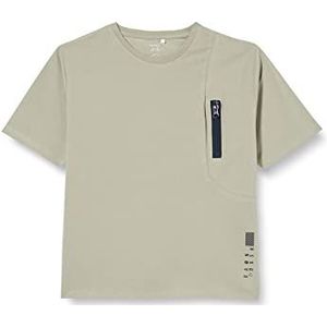 NAME IT Boy's NKMJACOBEL Loose SS TOP T-shirt, Forest Fog, 134/140