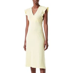 ONLY Onlmay S/L Wrap Midi Dress JRS jurk voor dames, Lemon Meringue, XS