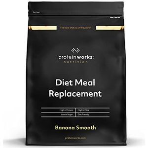 THE PROTEIN WORKS Dieetmaaltijdvervangende shake | Banana Smooth | Complete maaltijd vol voedingsstoffen | Immuniteitsverhogende vitamines, betaalbaar | Gezond en snel | | 500 g