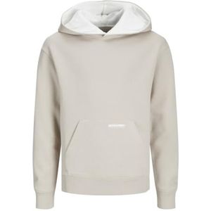 JACK&JONES JUNIOR Jongens Jjelegacy Sweat Hood Noos Jnr Hoodie, Moonbeam/detail: cloud danser/loose fit, 128