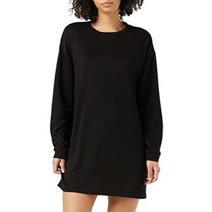 Urban Classics Damesjurk Ladies Modal Terry Crew Sweatshirt-jurk, zwart (Black 00007), M