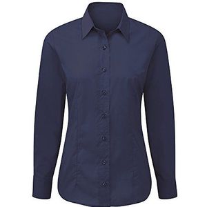Alexandra STC-NF90NA-24 Gemakkelijk te verzorgen damesshirt met lange mouwen, gewoon, 65% Polyester/35% Katoen, maat 24, Navy