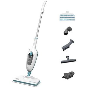 Black & Decker 5in1 Stoombezem - Stoomreiniger - Blauw - Wit