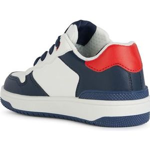 Geox J WASHIBA Boy B Sneakers, wit/marineblauw, 33 EU, Wit Navy, 33 EU