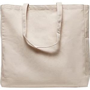 Build Your Brand Unisex oversized canvas draagtas tas, off-white, one size