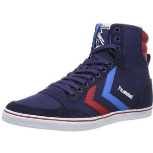 hummel Slimmer Stadil High, Unisex Hi-Top Sneakers, Blauw Blau Medival Blauw 8542, 35 EU