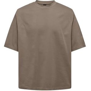 Name It Onsmillenium Ovz Ss Tee Noos voor heren, Desert Taupe, XXL