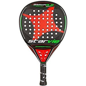 starvie Brava 9.2 DRS Soft Padel Tennis Racquet, uniseks, voor volwassenen, rood, oranje, 360 gram