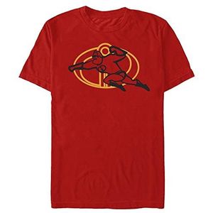 Pixar Unisex Incredibles 2-Incredi Line Organic Short Sleeve T-Shirt, Rood, L, rood, L