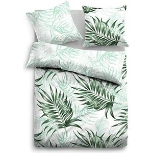 TOM TAILOR 0067606 Beddengoedset met kussenslopen Katoen Satijn 1x 155x200 cm + 1x 80x80 cm, light green