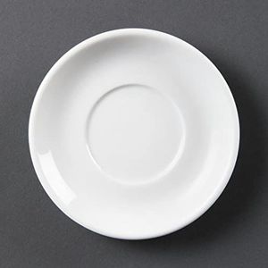 12X Olympia Whiteware Stapelen Espresso Schotels Porselein Plaat Keuken