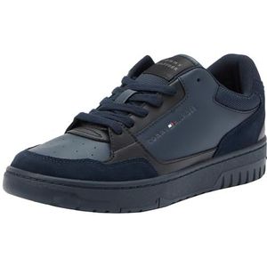 Tommy Hilfiger Heren Th Basket Core LTH Mix Sneaker, woestijn hemel, 48 EU