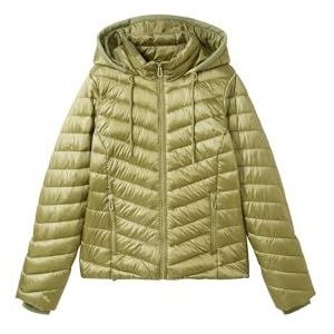 TOM TAILOR Lichtgewicht gewatteerde jas voor dames met capuchon, 35768 - Dark Sage, L