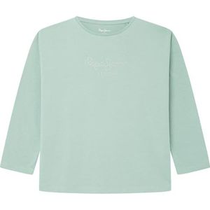Pepe Jeans Vita Ls T-shirt voor meisjes, Groen (Sage Green), 4 jaar