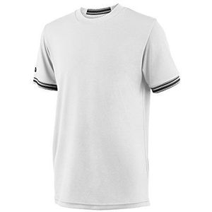 Wilson Boy's B Team Solid Crew Tennis T-shirt met korte mouwen, wit, X-Small