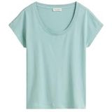 Shirt - Effen - Jersey - Normale Pasvorm - Kwartmouw - Ronde Hals