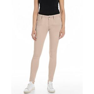 Replay Dames Skinny fit Jeans New Luz Hyperflex Colour Xlite, 893 Light Beige, 26W x 28L