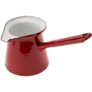 IBILI 910145 Koffiepot Roja Turkse stijl 0,5 l van geëmailleerd staal in rood, 10 x 20 x 10 cm