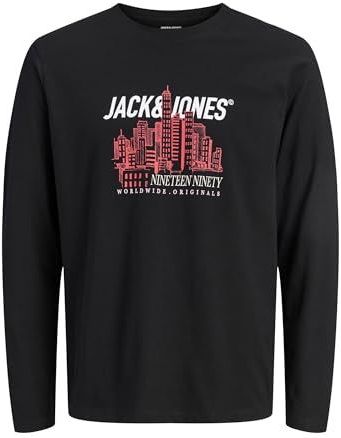 Jack & Jones - JORYORK - Shirt - Rood/Zwart/Wit - Lange Mouwen