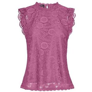 PIECES Dames Pcolline Sl Lace Top Noos Bc Lace Top, Ibis Rose, M