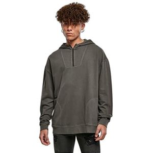 Urban Classics Overdyed Camp Hoody voor heren, Blackbird., S