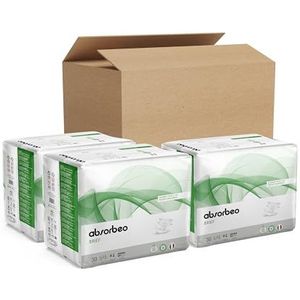 Absorbeo Extra broekjes, inlegzolen voor gemiddelde incontinentie, absoluut comfort, volledige bescherming, geurremmend systeem, ademend, uniseks, maat L, 3 verpakkingen van 30 stuks (in totaal 90