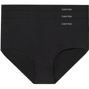 Calvin Klein Dames 3-pack hipster, zwart/zwart/zwart, XL, Zwart/Zwart/Zwart, XL