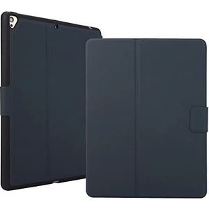 Beschermhoes voor iPad 9,7 inch (9,7 inch), met penhouder, lakleer, schokbestendig, met automatische heractivering en uitschakeling (zwart)