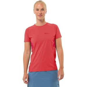 Jack Wolfskin Narrows T W T-shirt, Hot Red, XL, Dames, Helder rood, XL