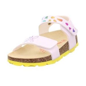 Superfit Meisjesslippers met voetbed, wit meerkleurig 1020, 35 EU Weit