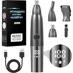 Brencco - Tondeuse Nasale 4 in 1 - Multifunctioneel - Rechargeable - IPX7 - Waterdicht