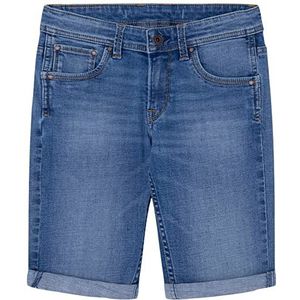 Pepe Jeans Jongen Cashed Short, Blauw (Denim-js4), 16 Jaren