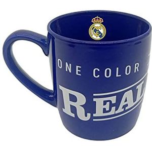 Blauw gelakte mok 350 ml in Real Madrid Box (CyP Brands)