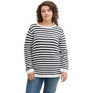 TOM TAILOR Plussize damestrui, 37639 - Dark Navy White Stripe, 46 Grote maten