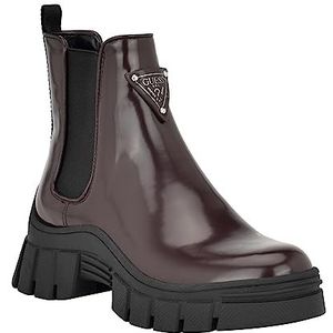 GUESS Women's Hestia Ankle Boot, Dark Red, 7