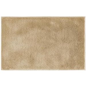 andiamo Florida Badmat, antislip, zacht en wollig, badmat, antislip, wasbaar, douchemat, badmat voor badkamer, 50 x 80 cm, taupe