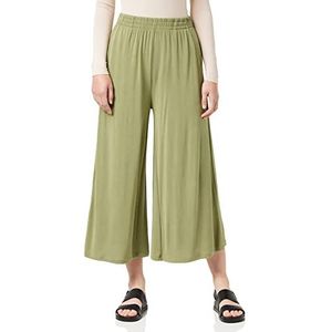 Urban Classics Damesbroek Ladies Modal Culotte, brede 3/4 broek voor vrouwen met elastische tailleband verkrijgbaar in vele kleuren, maten XS - 5XL, Kaki, XL