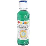 Morocolor Primo Gekleurde lijm met water in fles, 240 ml, groene lijm zonder oplosmiddel en glutenvrij, glanzend en gekleurd, gemakkelijk afwasbaar, geschikt voor papier en karton