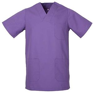 MISEMIYA - UNISEX CASACA MEDISCHE VERPLEEGKUNDE UNIFORM REINIGINGSWERK ESTHETISCH TANDARTS VETERINAIR SANITAIR GASTVRIJ - Ref.817 - M, Lila