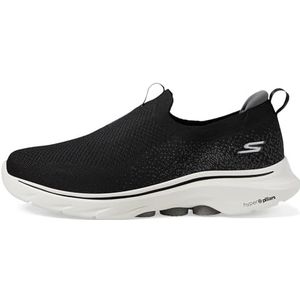 Skechers GO Walk 7 Sneakers voor heren, zwart en houtskooltextiel, 8 UK, Zwart en houtskool textiel, 42 EU