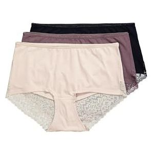 Ulla Popken dames grote maten grote maten plus size hipster 3-pack, kant