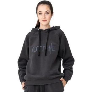 OTTHIE, Capuchontrui voor dames met decoratief logo, grijze kleur, maat XL, grijs, XL