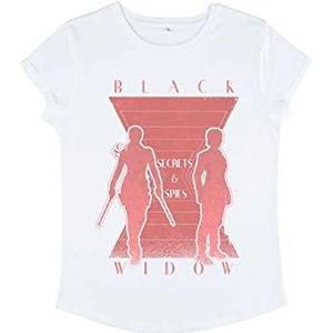 Marvel Black Widow - Spy Secrets Women's Rolled-sleeve White L