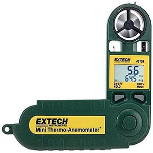 Extech Instruments mini thermo-anemometer met luchtvochtigheid, groen 45158